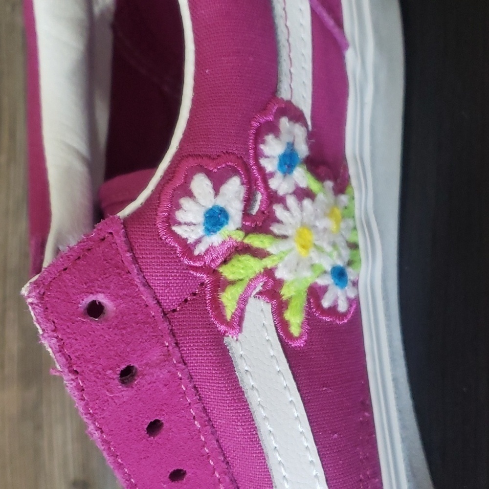 New Vans Old Skool Womens Sneakers Size 6.5 Floral Pink Feminine Cottagecore Fun - Picture 8 of 11